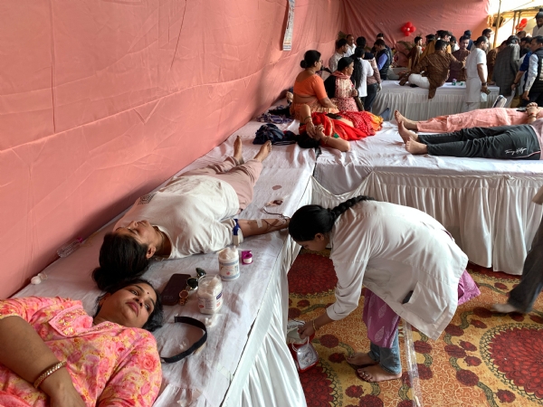 गोविंद देव जी मंदिर विशाल रक्तदान शिविर में 1 हजार 131 यूनिट रक्त एकत्रित