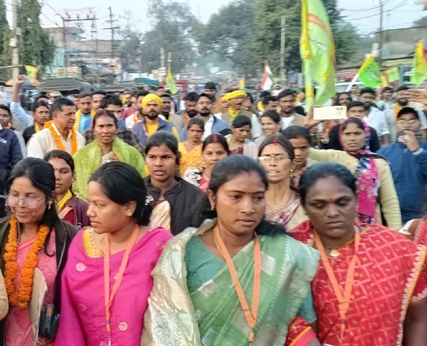 पदयात्रा का हुआ स्वागत पदयात्रा का हुआ स्वागत