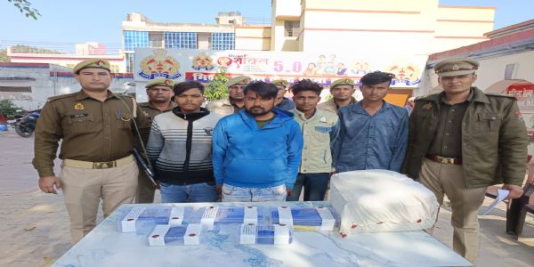 चार लुटेरे गिरफ्तार, लूट का माल बरामद