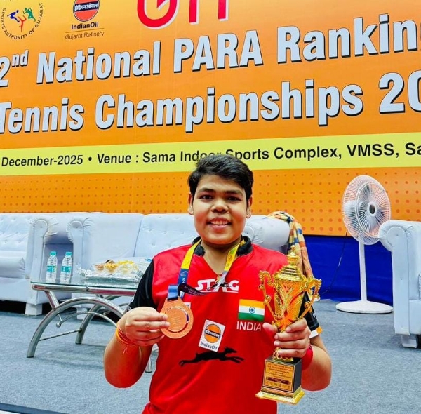 यूटीटी सेकंड नेशनल पैरा रैंकिंग टेबल टेनिस चैंपियनशिप  में मुरादाबाद के कुणाल अरोड़ा।