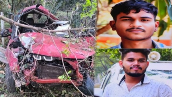 अनियंत्रित होकर पलटी कार और मृतक युवक अनियंत्रित होकर पलटी कार और मृतक युवक