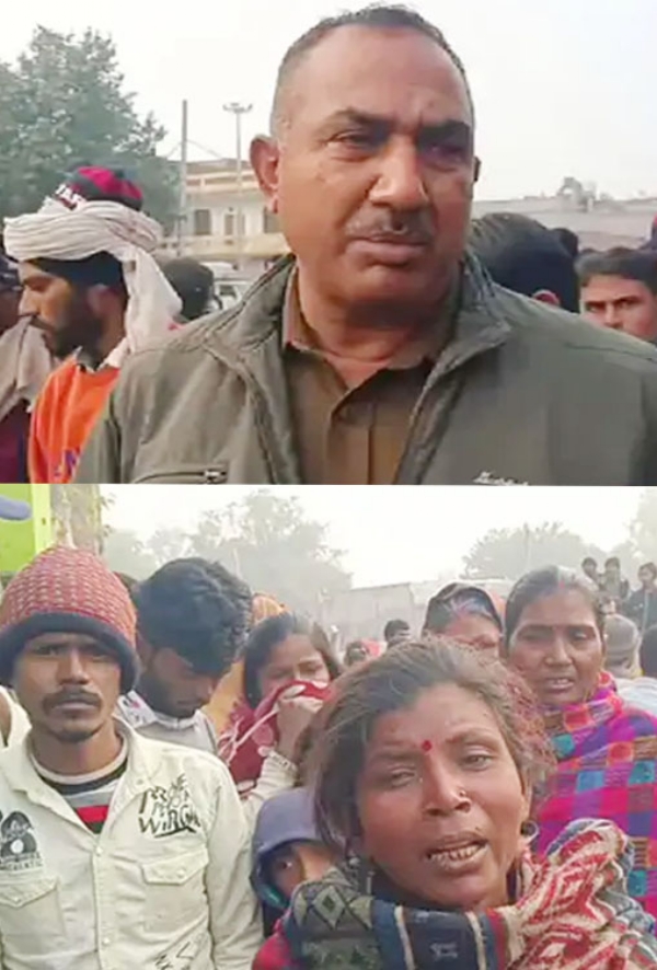 1 Snp-8, 8ए  सोनीपत: शव को ड्रेन से बाहर निकालते हुए,         मृतक की मां रेणू देवी, जांच अधिकारी कुलदीप जानकारी देते हुए