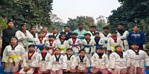 22 खिलाड़ियों ने जिला स्तरीय कलर बेल्ट प्रमोशन परीक्षा उत्तीर्ण की