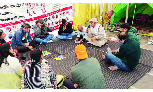 गौ माता को राष्ट्र माता घोषित करने की मांग पर मूवमेंट कल्कि का आंदोलन जारी