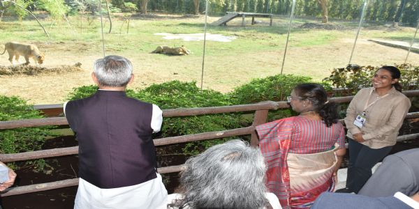 राष्ट्रपति द्रौपदी मुर्मू ने सरदार सरोवर बांध और जंगल सफारी पार्क का दौरा किया