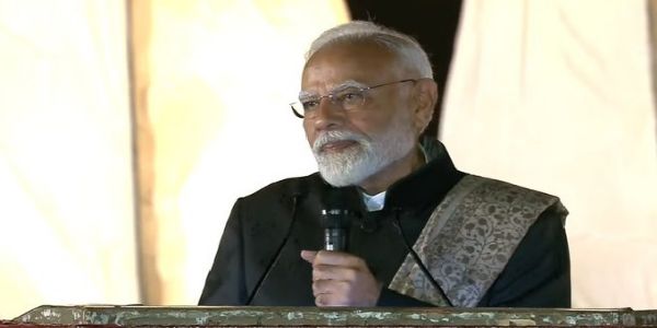 नई दिल्ली ः सूफी म्यूजिक फेस्टिवल जहान-ए-खुसरो में अपने विचार व्यक्त करते प्रधानमंत्री नरेन्द्र मोदी