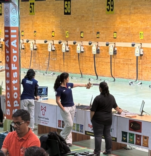 विश्व कप से पहले भारतीय निशानेबाजों का राष्ट्रीय प्रशिक्षण शिविर में मनु भाकर