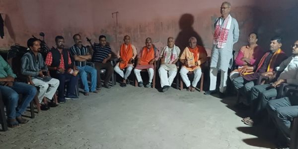 विश्व हिंदू परिषद कार्यालय पर श्रीराम जन्मोत्सव शोभायात्रा समिति की बैठक