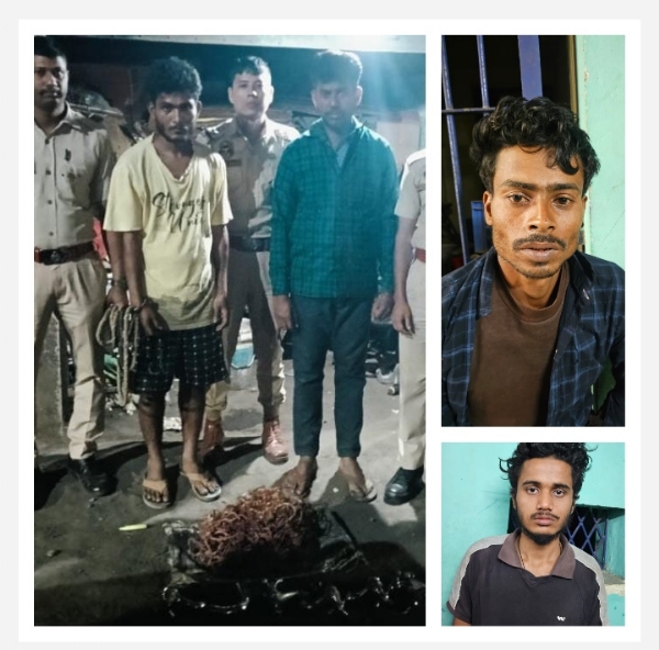 पुलिस द्वारा अलग-अलग अभियानों में गिरफ्तार किए गए चोरी के आरोपितों की तस्वीर।