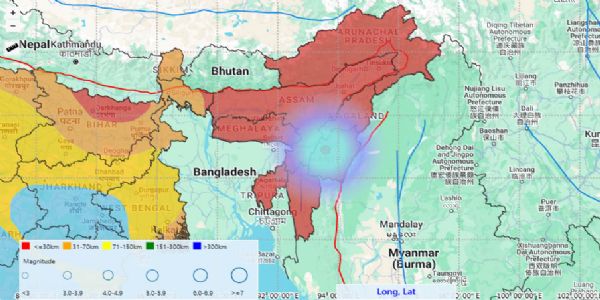 मणिपुर में 3.8 तीव्रता के भूकंप