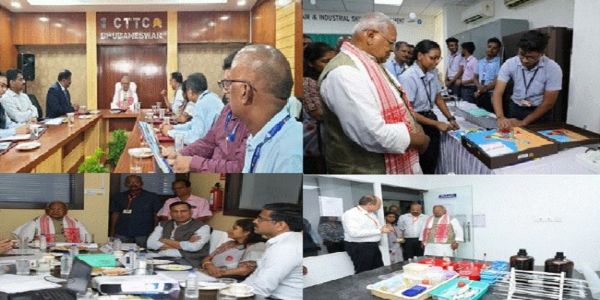 सीटीटीसी का दौरा करते हुए केंद्रीय मंत्री जीतन राम मांझी