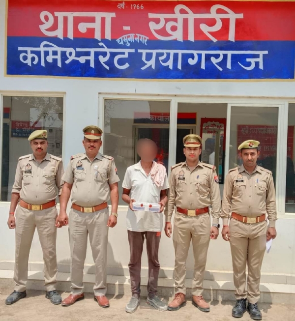 किसान की हत्या मामले में गिरफ्तार आरोपित का छाया चित्र