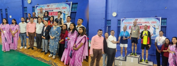 जम्मू-कश्मीर मास्टर्स बैडमिंटन टीम ने राष्ट्रीय खेलों में 12 पदक जीते
