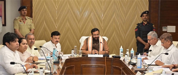 फोटो : जीएमडीए की बैठक की अध्यक्षता करते हुए मुख्यमंत्री नायब सिंह सैनी।