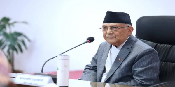 संसद में संबोधन करते प्रधानमंत्री ओली