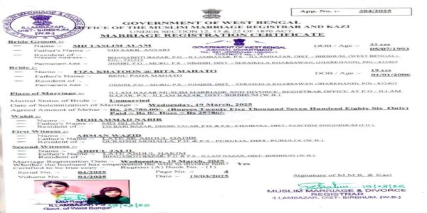 सरायकेला: 19 वर्षीय युवती के धर्म परिवर्तन और निकाह से जुड़ा लव जिहाद का आरोप