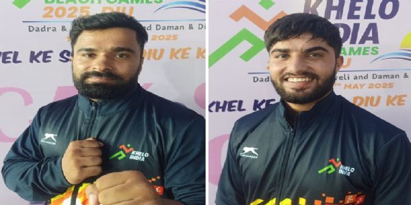 मप्र के पेंचक सिलाट खिलाड़ी अजय कालिया (बाएं) और महेन्द्र स्वामी (दाएं)