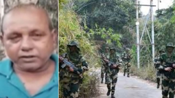 बागदा सीमा पर तार का कार्य