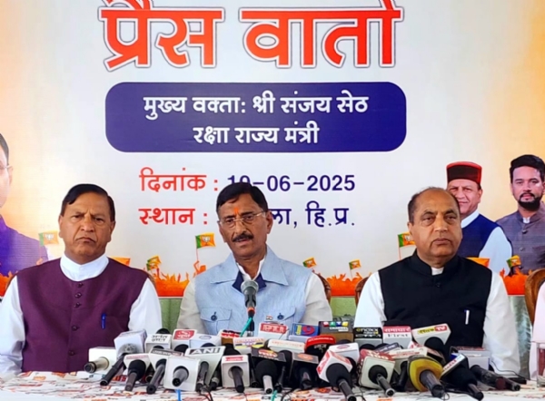 शिमला में संजय सेठ की प्रेस वार्ता