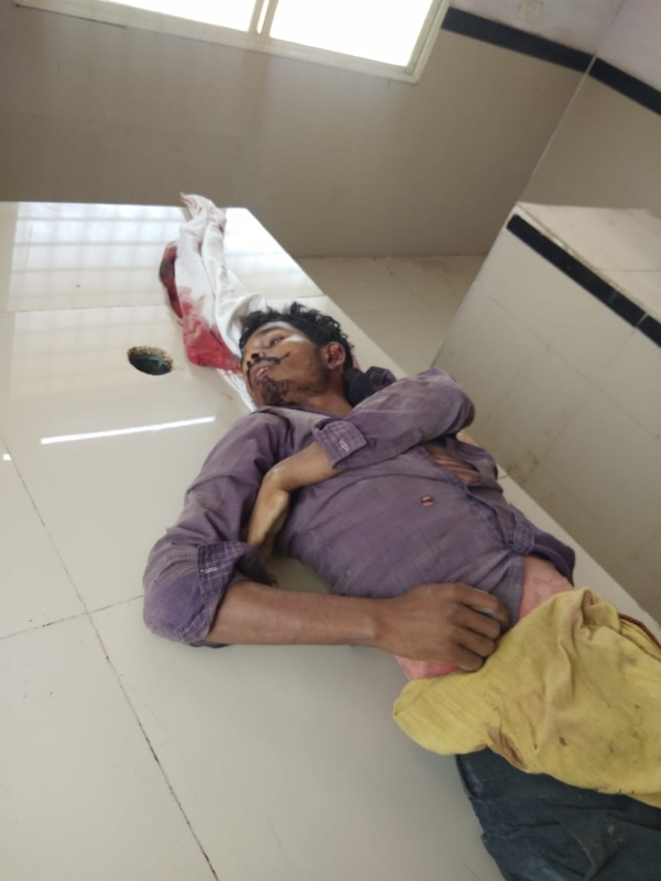 लोहे की एंगल के नीचे दबने से मजूदर की मौत
