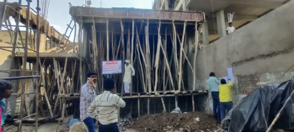पीडीए द्वार सील किए गए अवैध निर्माणों का छाया चित्र