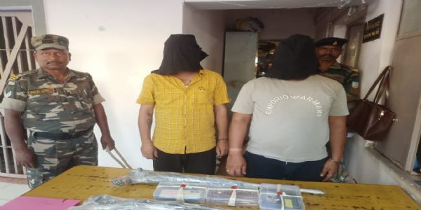 जमीन के धंधे में रंगदारी वसूलने वाला अपराधी संदीप थापा सहित दो गिरफ्तार