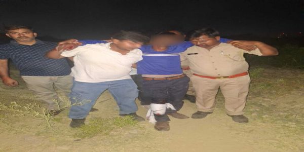 सिपाही के घर चाेरी करने वाला बदमाश मुठभेड़ में घायल