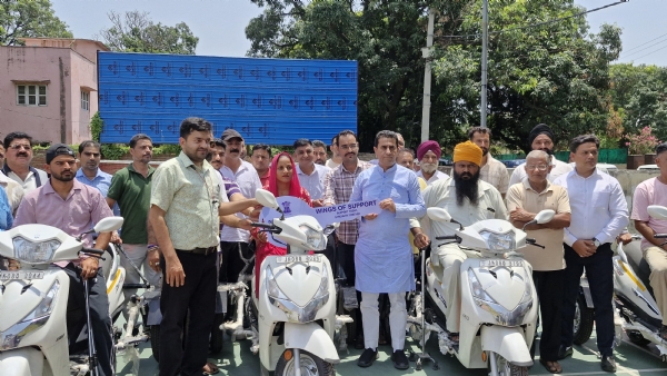 Empowering the handicapped is a collective responsibility-Jasrotia-Distributed wheelchairs, tricycles, prosthetic limbs and sticks to the needy