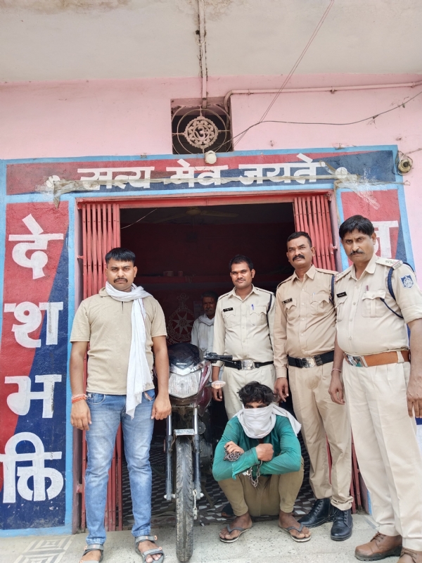 बाइक चोरी करने वाला आरोपित गिरफ्तार