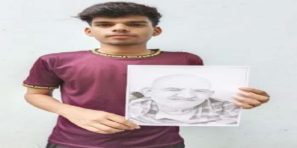नीम करोली बाबा को समर्पित की पेंटिंग