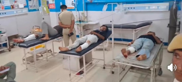 नागरिक अस्पताल नरवाना में उपचाराधीन बदमाश।