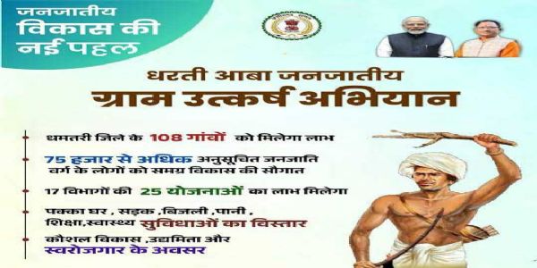धरती आबा जनजातीय ग्राम उत्कर्ष अभियान के लिए शिविरों का आयोजन 17 जून से