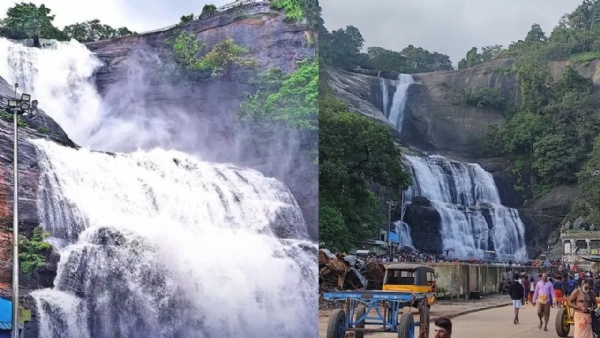 कोर्टाला फॉल्स में बाढ़:
