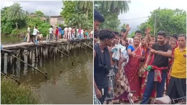 कैनिंग में टूटा पल ग्रामिणो ने प्रदर्शन किया
