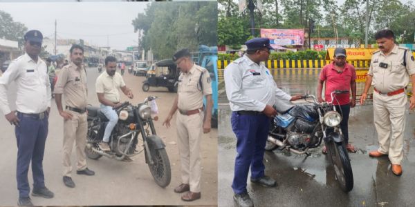 काेरबा : बिना नंबर की 63 गाड़ियों पर ट्रैफिक पुलिस ने वसूला 18,900 का समन शुल्क
