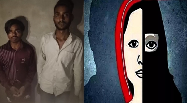 इंदौर में पकड़े गए लव जिहादी साहिल शेख और मोहम्‍मद अल्ताफ।