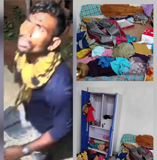 सूने मकान में हुई चाेरी, कैमरे में अज्ञात चोर दिखा