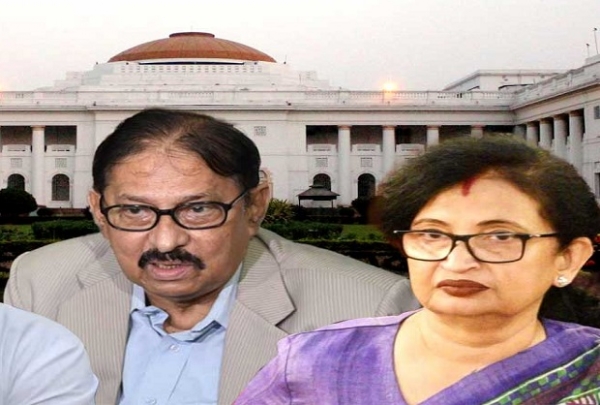 पश्चिम बंगाल विधानसभा में अध्यक्ष बिमान बनर्जी एवं स्वतंत्र प्रभार में वित्त राज्य मंत्री चंद्रिमा भट्टाचार्य