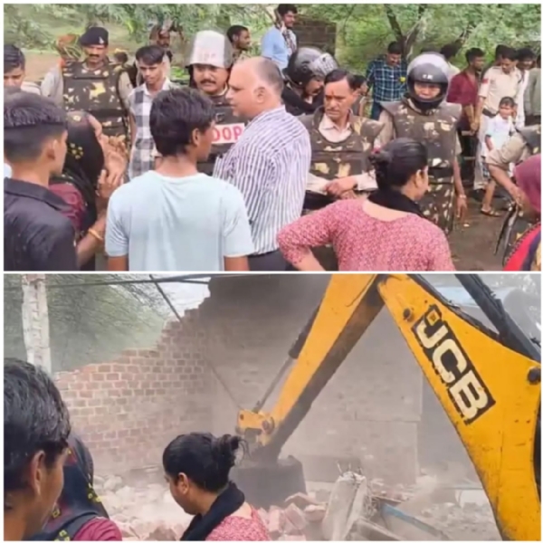 अतिक्रमण, छह थानों का पुलिसबल रहा तैनात