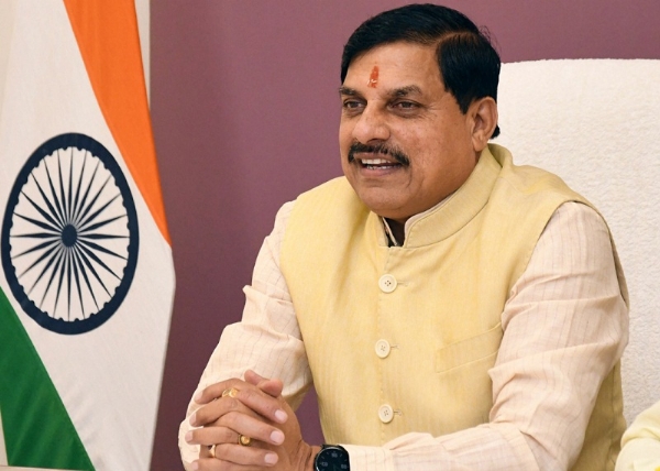 सीएम मोहन यादव अपने निवास से संबोधित करते हुए