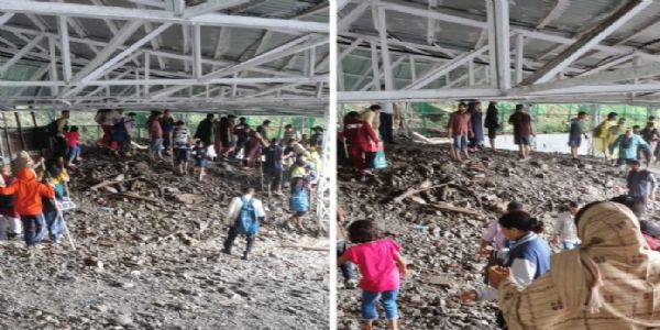 त्रिकुटा पहाड़ियों पर स्थित माता वैष्णो देवी मंदिर के नए मार्ग पर हुआ भारी भूस्खलन बैटरी कार सेवा स्थगित