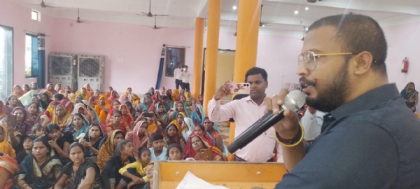 कार्यक्रम को सम्बोधित करते मुख्य अतिथि ब्लॉक प्रमुख गजेंद्र प्रताप सिंह