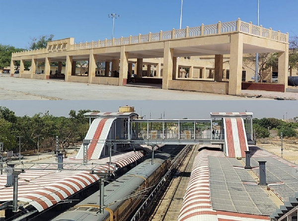 जैसलमेर स्टेशन पर विश्वस्तरीय स्टेशन पुनर्विकास कार्य 90 प्रतिशत पूर्ण, स्थानीय कला और आधुनिकता के समावेश से हो रहा है कायाकल्प