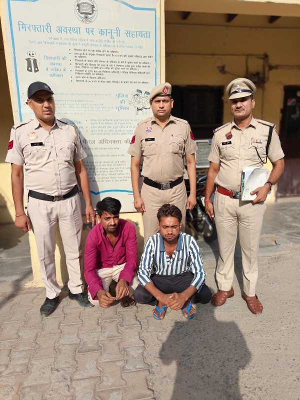 खेड़ी-पुल थाना पुलिस की गिरफ्त में आरोपित