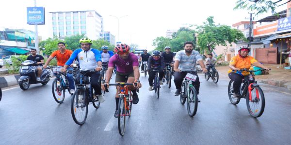 साइक्लोथॉन साइकिल रैली व मैराथन  का आयोजन