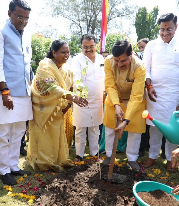 मुख्यमंत्री ने विश्व पर्यावरण दिवस पर पौधा लगाकर एक पेड़ मां के नाम अभियान का शुभारंभ किया।