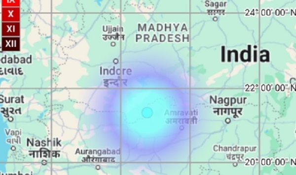 राष्ट्रीय भूकंप विज्ञान केंद्र द्वारा जारी भूकंप की तस्वीर