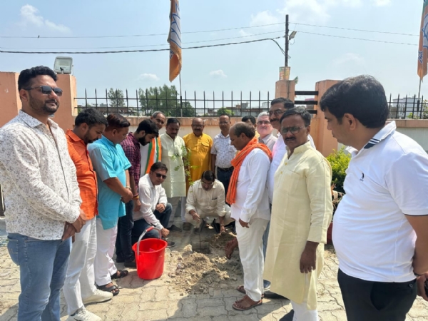 मुख्यमंत्री योगी आदित्यनाथ के जन्म दिवस पर पौधरोपण कर की गई दीर्घायु होने की कामना