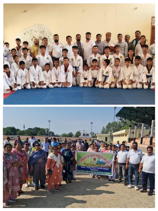 A rally was organised to give the message of making the environment plastic free