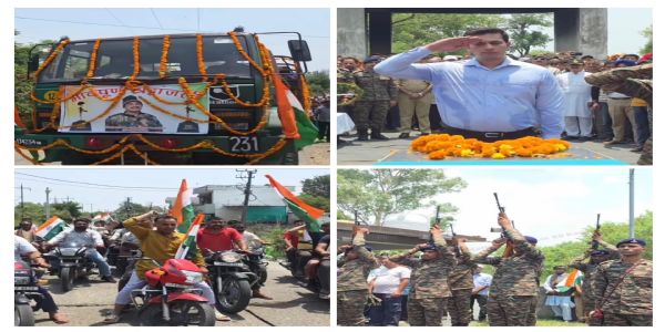 शहीद नायब सूबेदार सतपाल सिंह पंचतत्व में विलीन, सैन्य सम्मान के साथ हुआ अंतिम संस्कार